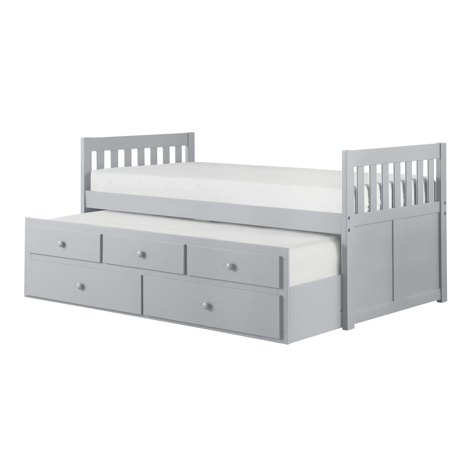 B2063PR-1* (2) Twin/Twin Trundle Bed - B2063PR-1* - Bien Home Furniture &amp; Electronics