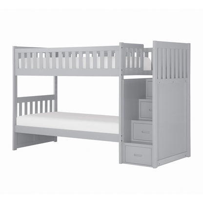 B2063SB-1* (4) Twin/Twin Step Bunk Bed - B2063SB-1* - Bien Home Furniture &amp; Electronics