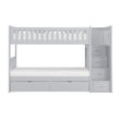 B2063SB-1*T (5) Twin/Twin Step Bunk Bed with Storage Boxes - B2063SB-1*T - Bien Home Furniture & Electronics