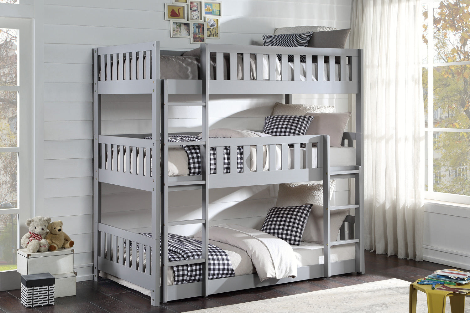 B2063TTT-1* (3) Triple Bunk Bed - B2063TTT-1* - Bien Home Furniture &amp; Electronics