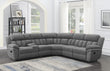 Bahrain 6-Piece Upholstered Motion Sectional Charcoal - 609540 - Bien Home Furniture & Electronics