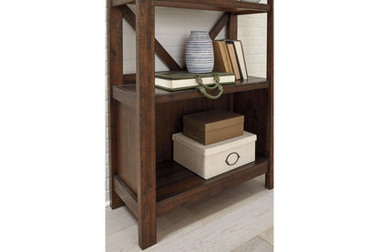 Baldridge Rustic Brown 75&quot; Bookcase - H675-17 - Bien Home Furniture &amp; Electronics