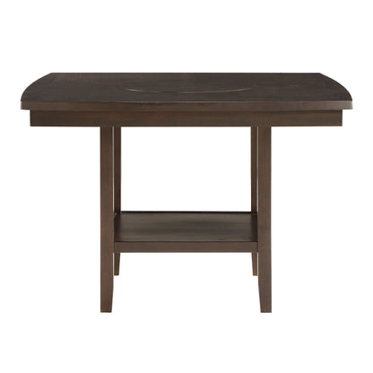 Balin Dark Brown Counter Height Table with Lazy Susan - 5716-36 - Bien Home Furniture &amp; Electronics