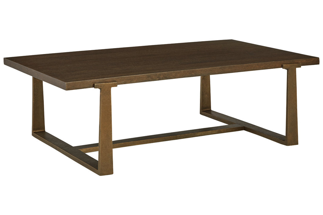 Balintmore Brown/Gold Finish Coffee Table - T967-1 - Bien Home Furniture &amp; Electronics