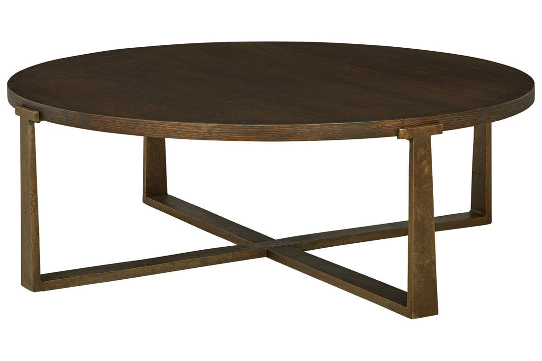 Balintmore Brown/Gold Finish Coffee Table - T967-8 - Bien Home Furniture &amp; Electronics