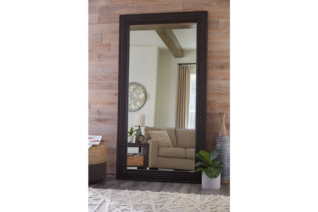 Balintmore Dark Brown Floor Mirror - A8010276 - Bien Home Furniture &amp; Electronics