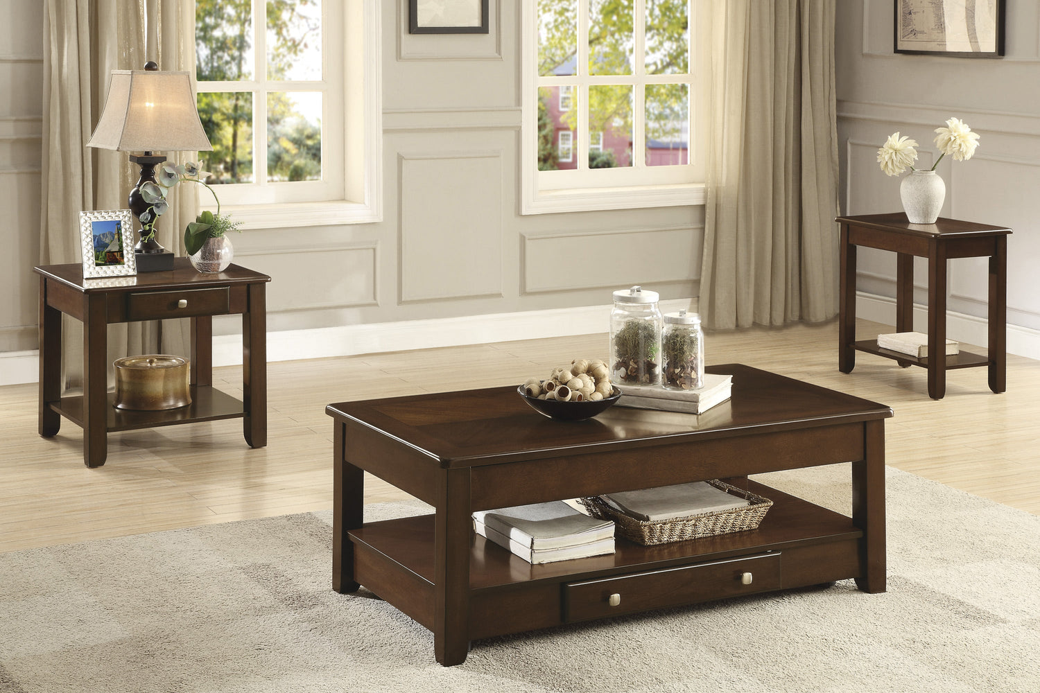 Ballwin Dark Cherry End Table - 3256RF-04 - Bien Home Furniture &amp; Electronics