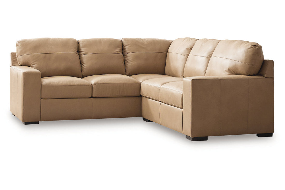 Bandon Toffee Leather 2-Piece LAF Sectional - SET | 3800648 | 3800656 - Bien Home Furniture &amp; Electronics