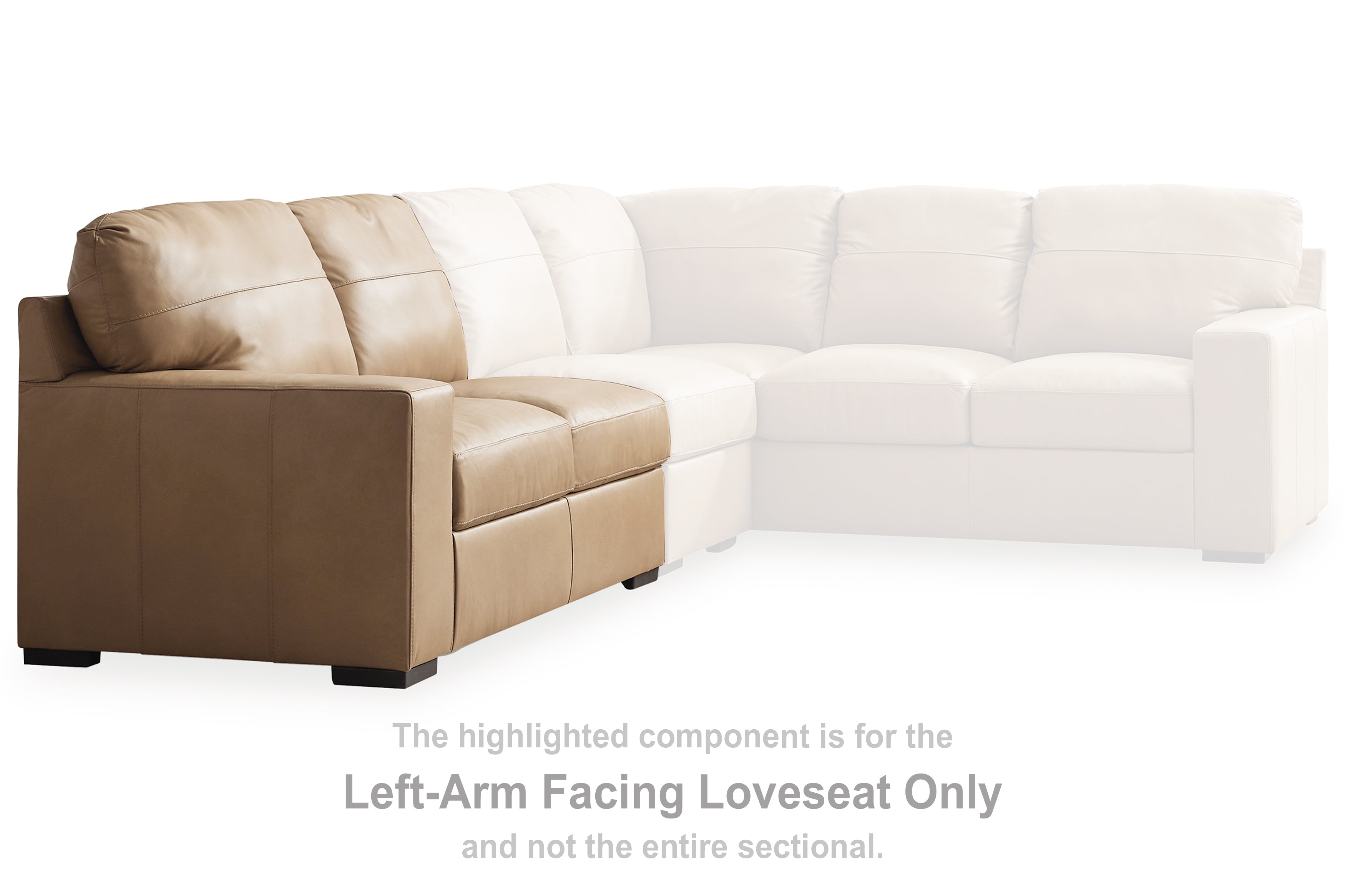 Bandon Toffee Left-Arm Facing Loveseat - 3800655 - Bien Home Furniture &amp; Electronics