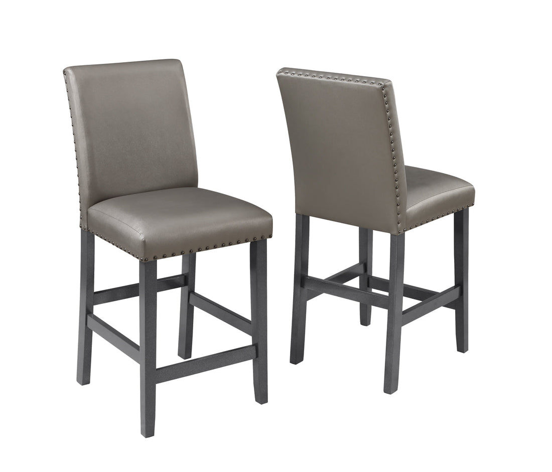 Bankston Gray Counter Height Chair, Set of 2 - 2670ZC-S-24-NH - Bien Home Furniture &amp; Electronics