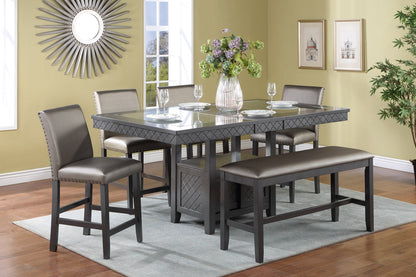 Bankston Gray Counter Height Table - SET | 2670ZC-4272-BAS | 2670ZC-4272-TOP - Bien Home Furniture &amp; Electronics