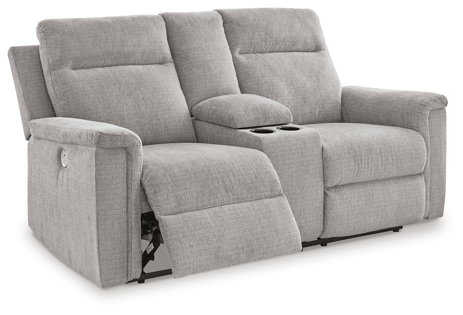 Barnsana Ash Power Reclining Loveseat with Console - 3320196 - Bien Home Furniture &amp; Electronics