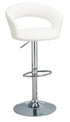 Barraza White/Chrome 29" Adjustable Height Bar Stool - 120347 - Bien Home Furniture & Electronics