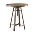 Bartlett Brushed Nutmeg Adjustable Swivel Bar Table - 101811 - Bien Home Furniture & Electronics