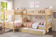 Bartly Pine Corner Bunk Bed with Twin Trundle - SET | B2043CN-1 | B2043CN-2 | B2043CN-SL | B2043-R - Bien Home Furniture & Electronics