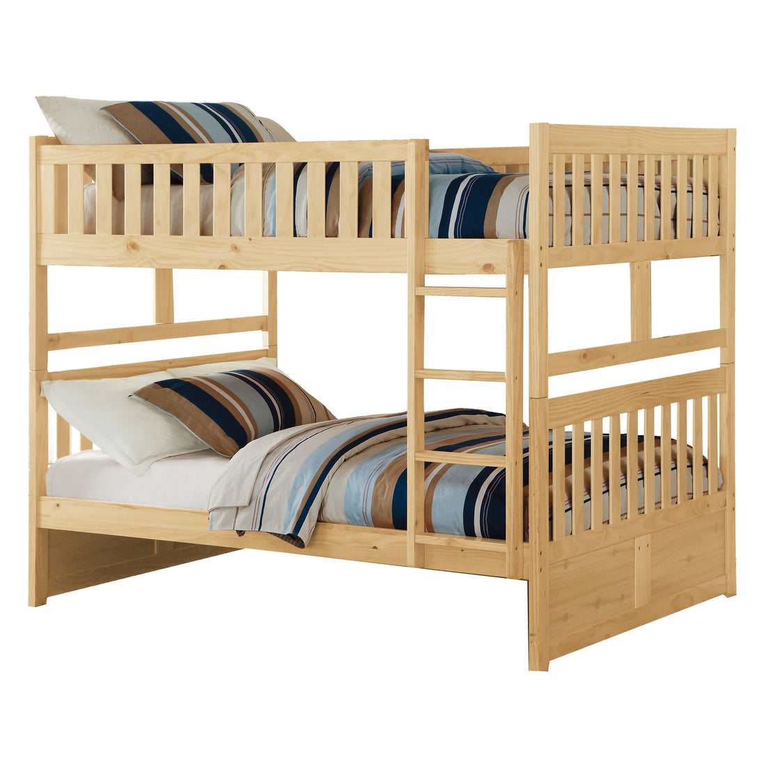 Bartly Pine Full/Full Bunk Bed - SET | B2043FF-1 | B2043FF-2 | B2043FF-SL - Bien Home Furniture &amp; Electronics