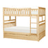 Bartly Pine Full/Full Bunk Bed with Twin Trundle - SET | B2043FF-1 | B2043FF-2 | B2043FF-SL | B2043-R - Bien Home Furniture & Electronics
