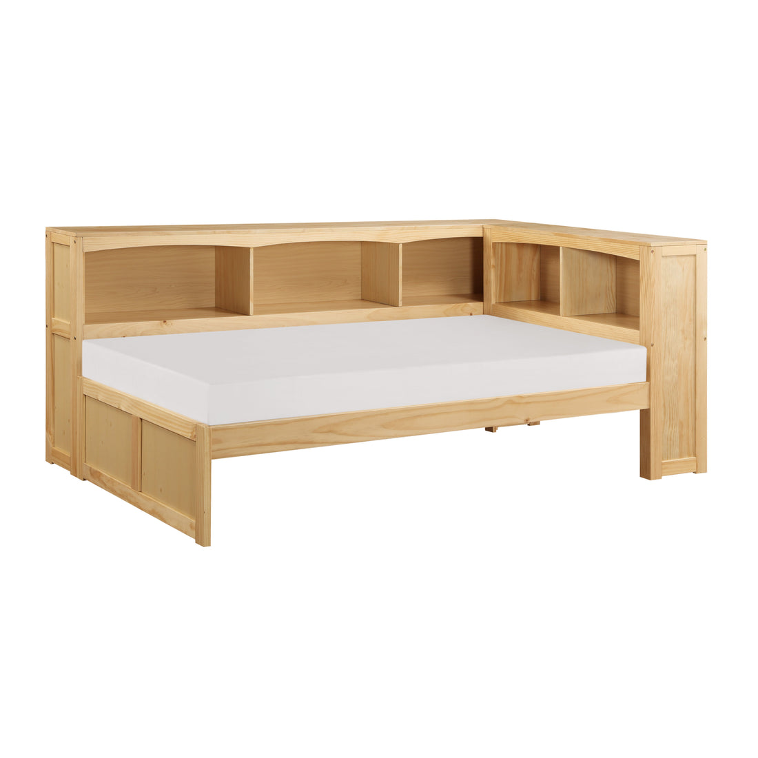 Bartly Pine Twin Bookcase Corner Bed - SET | B2043BC-1 | B2043BC-2 | B2043BC-BC - Bien Home Furniture &amp; Electronics