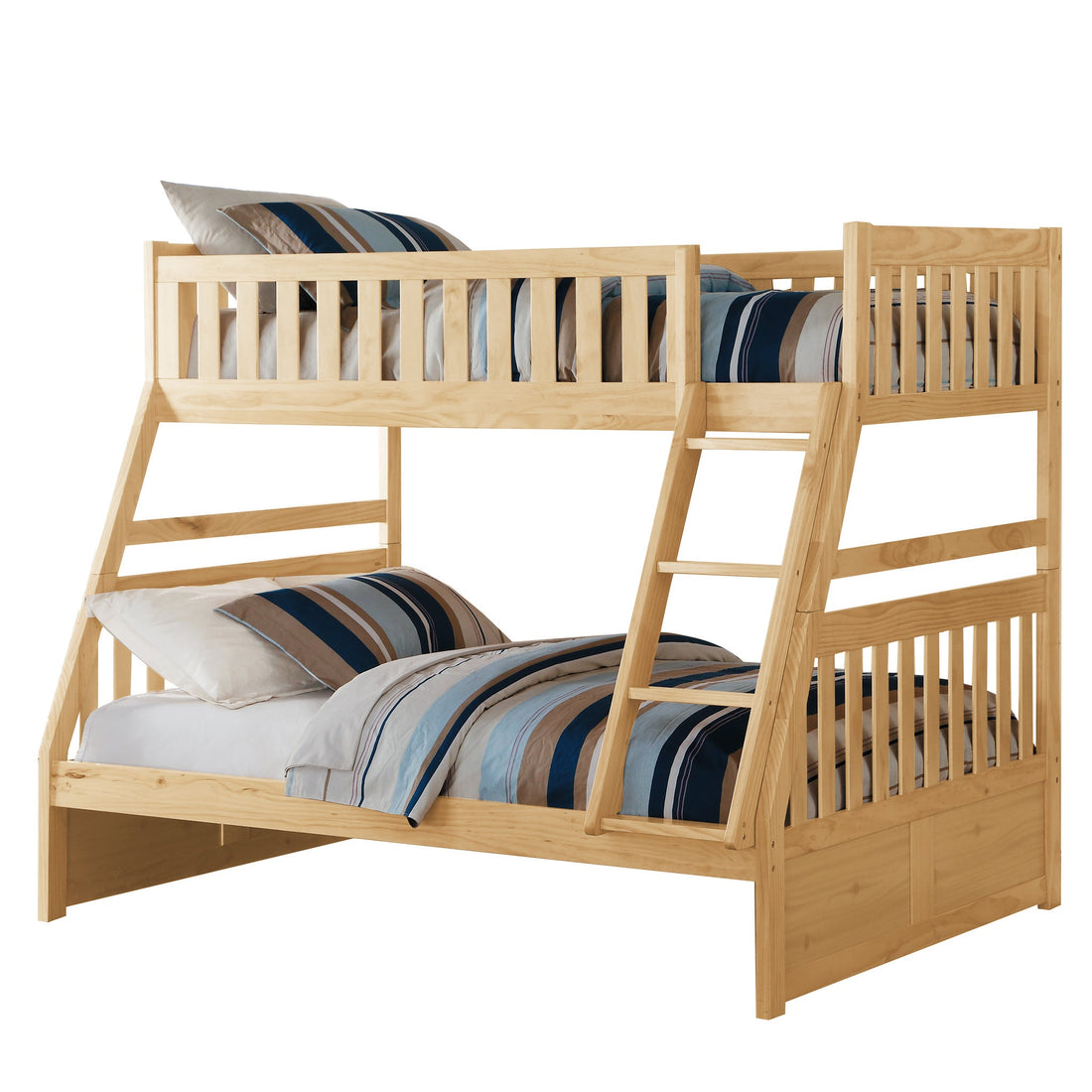 Bartly Pine Twin/Full Bunk Bed - SET | B2043TF-1 | B2043TF-2 | B2043TF-SL - Bien Home Furniture &amp; Electronics