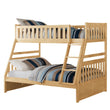 Bartly Pine Twin/Full Bunk Bed - SET | B2043TF-1 | B2043TF-2 | B2043TF-SL - Bien Home Furniture & Electronics