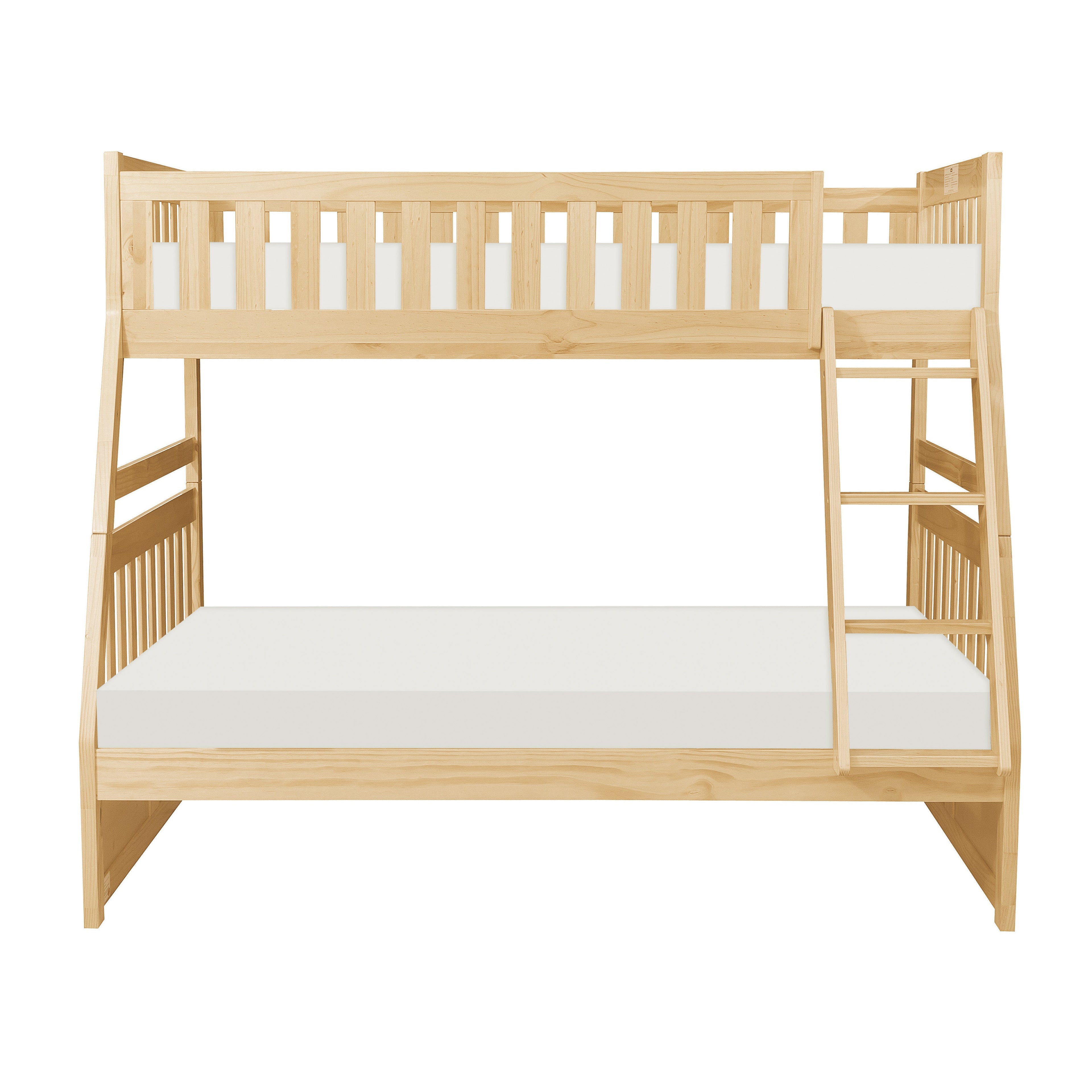 Bartly Pine Twin/Full Bunk Bed - SET | B2043TF-1 | B2043TF-2 | B2043TF-SL - Bien Home Furniture &amp; Electronics