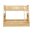 Bartly Pine Twin/Full Bunk Bed with Twin Trundle - SET | B2043TF-1 | B2043TF-2 | B2043TF-SL | B2043-R - Bien Home Furniture & Electronics