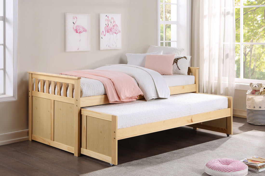 Bartly Pine Twin/Twin Bed - SET | B2043RT-1 | B2043RT-2 | B2043RT-SL - Bien Home Furniture &amp; Electronics