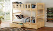 Bartly Pine Twin/Twin Bunk Bed with Storage Boxes - SET | B2043-1 | B2043-2 | B2043-SL | B2043-T - Bien Home Furniture & Electronics