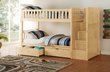 Bartly Pine Twin/Twin Step Bunk Bed with Storage Boxes - SET | B2043SB-1 | B2043SB-2 | B2043SB-3 | B2043SB-SL | B2043-T - Bien Home Furniture & Electronics