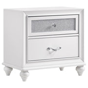 Barzini 2-Drawer Nightstand White - 205892 - Bien Home Furniture & Electronics