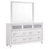 Barzini 7-drawer Dresser with Mirror White - 205893M - Bien Home Furniture & Electronics