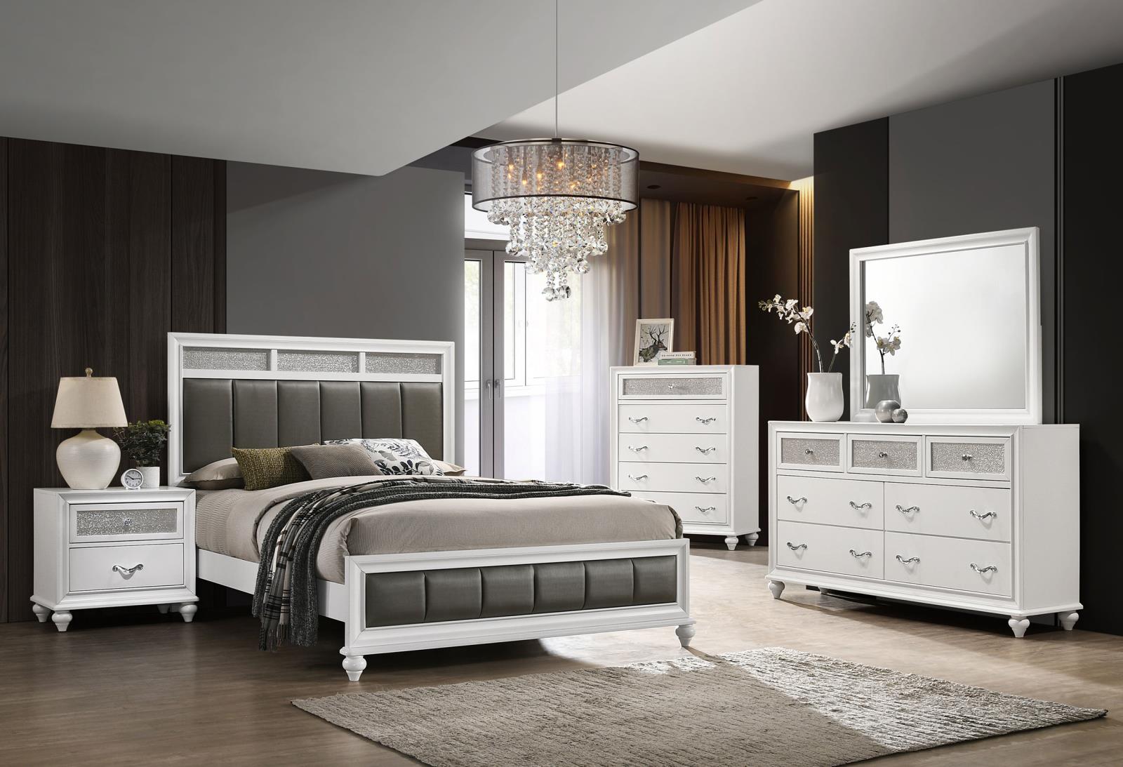 Barzini 7-drawer Dresser with Mirror White - 205893M - Bien Home Furniture &amp; Electronics