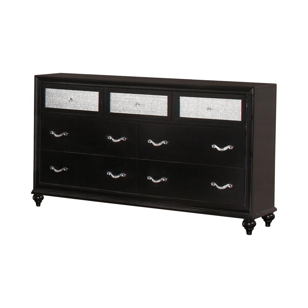 Barzini Black 7-Drawer Rectangular Dresser - 200893 - Bien Home Furniture &amp; Electronics