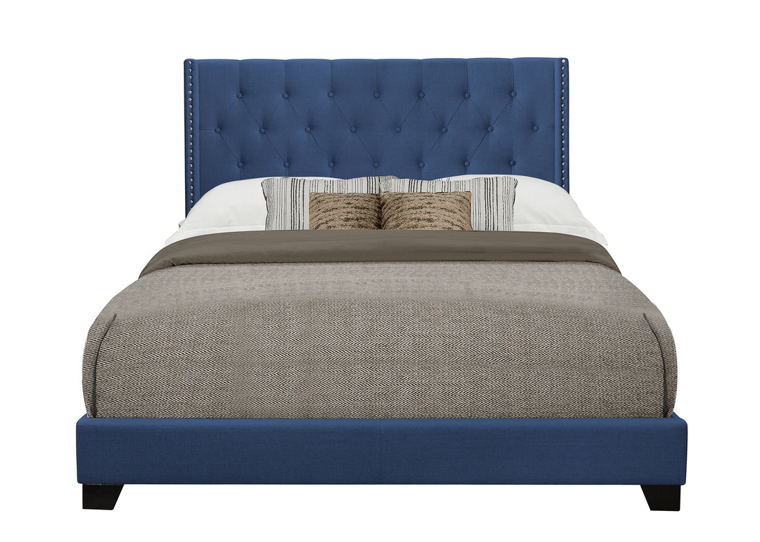 Barzini Blue Full Upholstered Bed - SH215FBLU-1 - Bien Home Furniture &amp; Electronics
