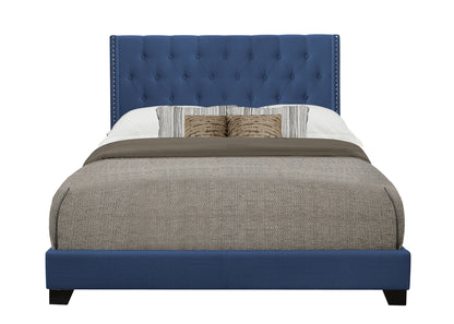 Barzini Blue Queen Upholstered Bed - SH215BLU-1 - Bien Home Furniture &amp; Electronics
