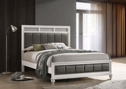 Barzini Eastern King Upholstered Panel Bed White - 205891KE - Bien Home Furniture & Electronics