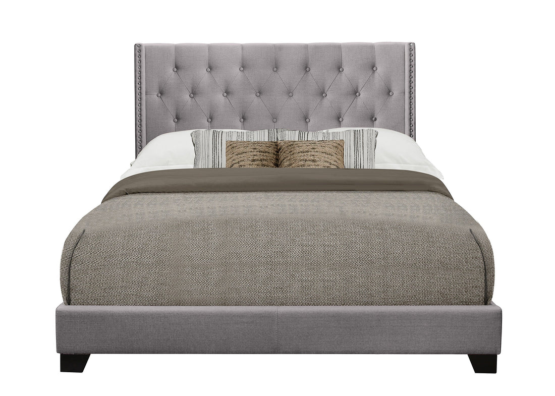 Barzini Gray Full Upholstered Bed - SH215FGRY-1 - Bien Home Furniture &amp; Electronics