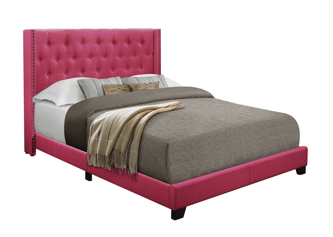 Barzini Pink Full Upholstered Bed - SH215FPNK-1 - Bien Home Furniture &amp; Electronics