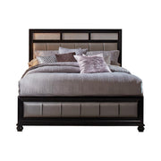 Barzini Queen Upholstered Bed Black/Gray - 200891Q - Bien Home Furniture & Electronics