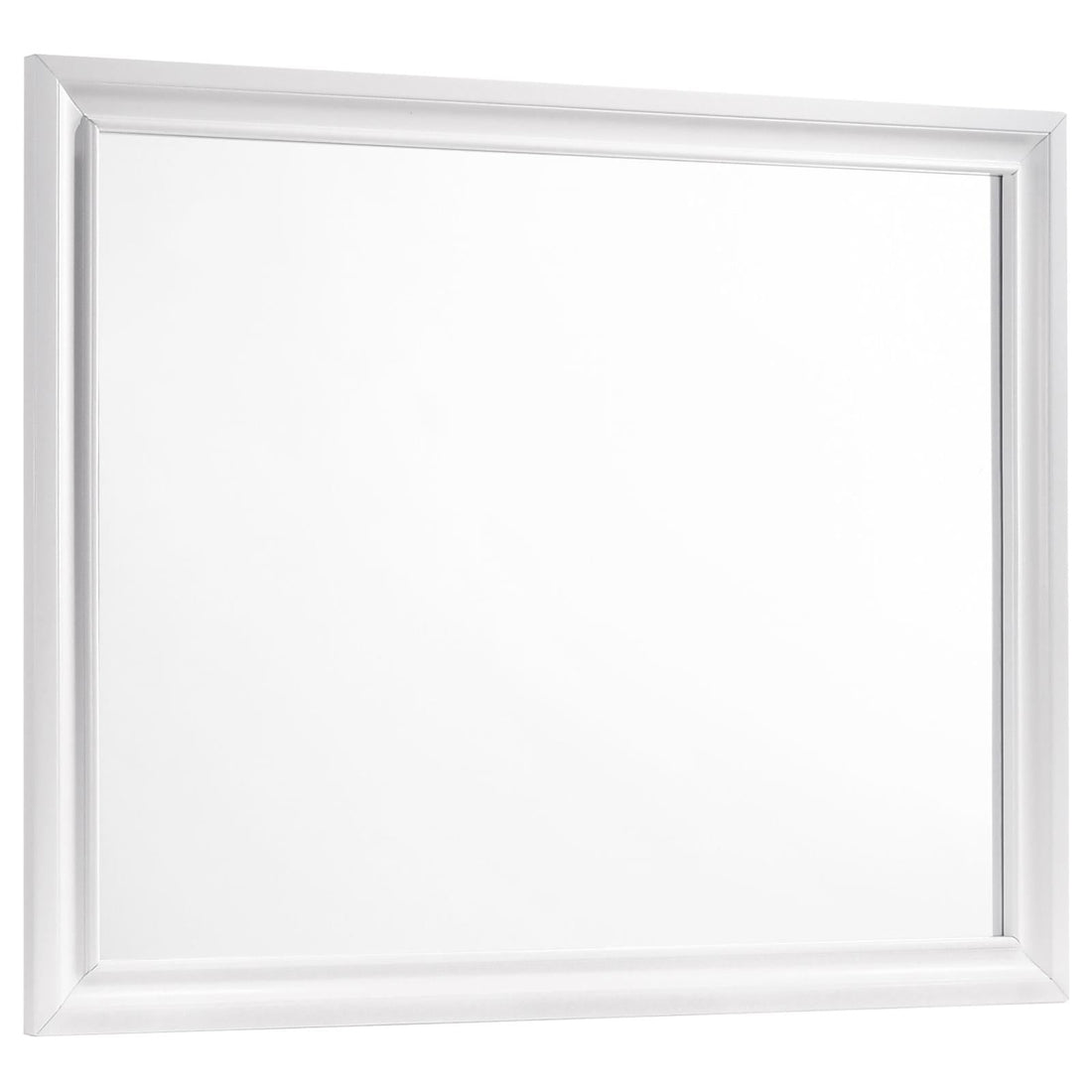 Barzini White Rectangle Dresser Mirror - 205894 - Bien Home Furniture & Electronics