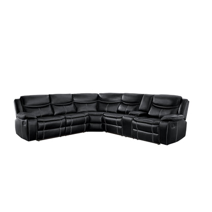 Bastrop Black 3-Piece Sectional with Right Console - 8230BLK*SC - Bien Home Furniture &amp; Electronics