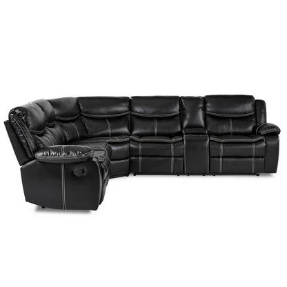 Bastrop Black 3-Piece Sectional with Right Console - 8230BLK*SC - Bien Home Furniture &amp; Electronics