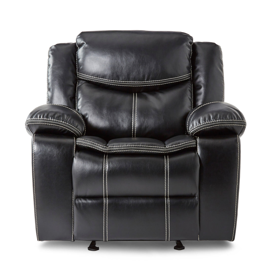 Bastrop Black Glider Reclining Chair - 8230BLK-1 - Bien Home Furniture &amp; Electronics