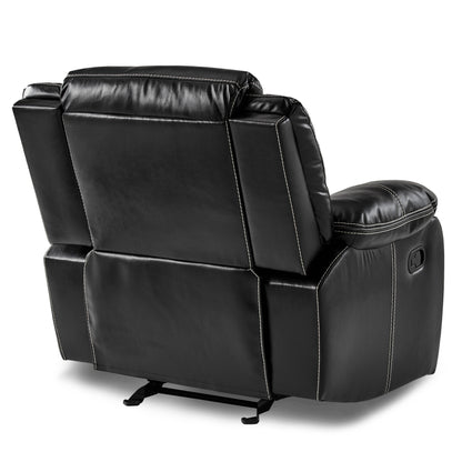 Bastrop Black Glider Reclining Chair - 8230BLK-1 - Bien Home Furniture &amp; Electronics