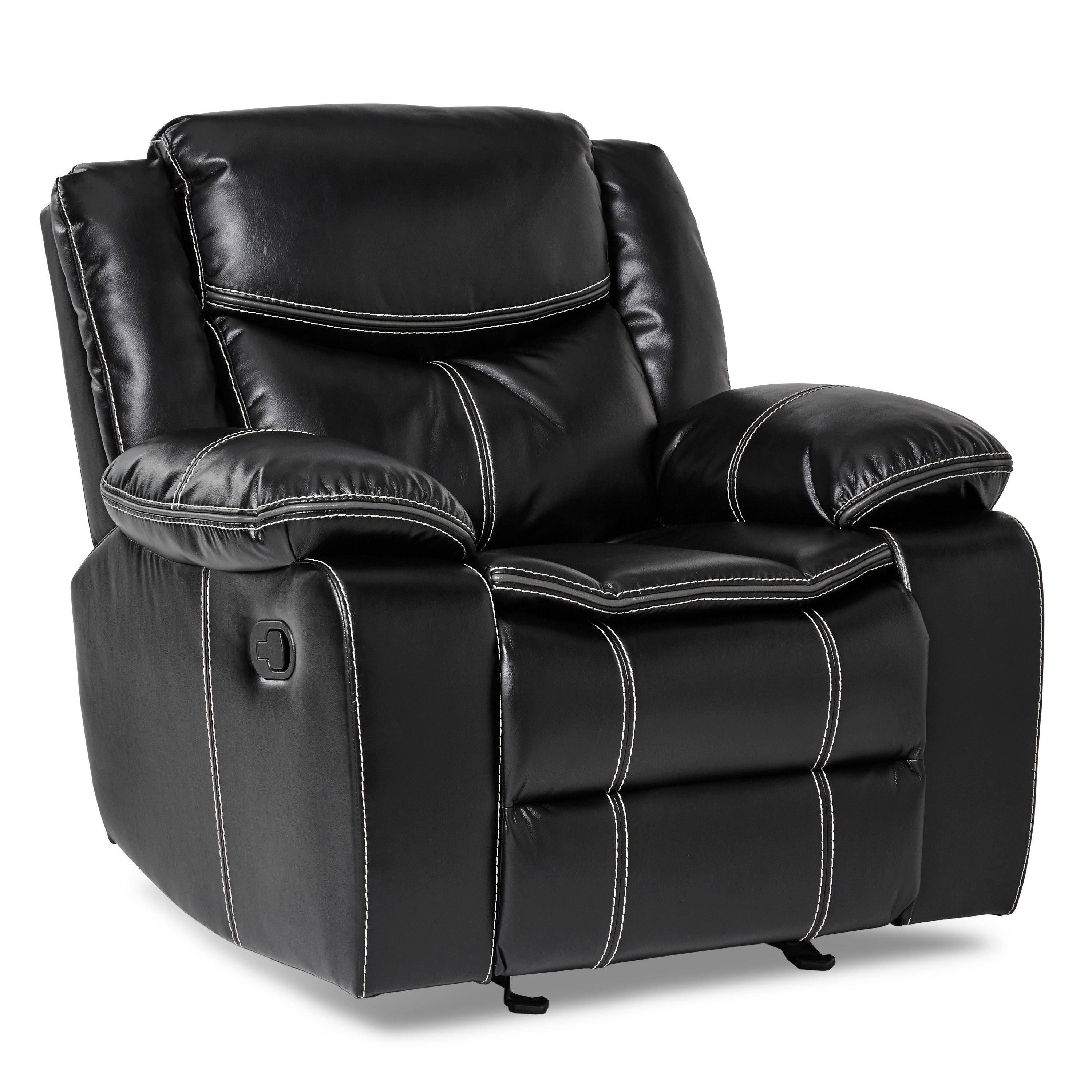 Bastrop Black Glider Reclining Chair - 8230BLK-1 - Bien Home Furniture &amp; Electronics