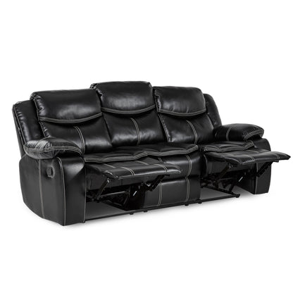Bastrop Black Reclining Living Room Set - SET | 8230BLK-3 | 8230BLK-2 | 8230BLK-1 - Bien Home Furniture &amp; Electronics