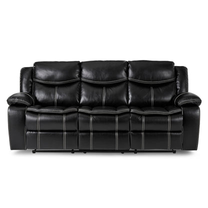 Bastrop Black Reclining Living Room Set - SET | 8230BLK-3 | 8230BLK-2 | 8230BLK-1 - Bien Home Furniture &amp; Electronics