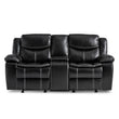 Bastrop Black Reclining Loveseat - 8230BLK-2 - Bien Home Furniture & Electronics