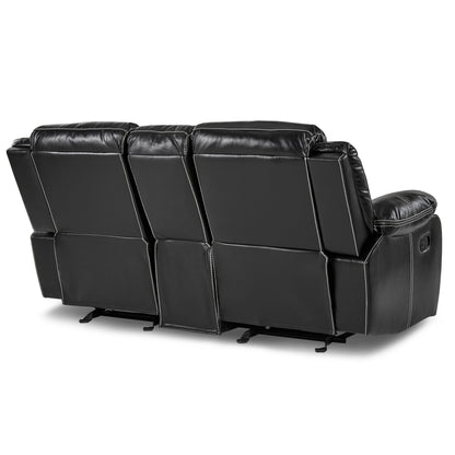 Bastrop Black Reclining Loveseat - 8230BLK-2 - Bien Home Furniture &amp; Electronics