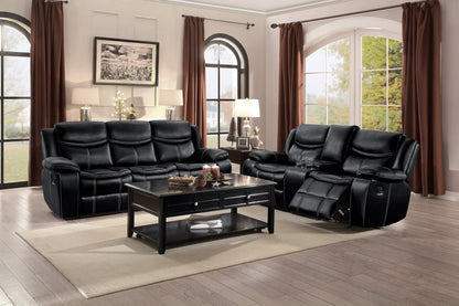 Bastrop Black Reclining Loveseat - 8230BLK-2 - Bien Home Furniture &amp; Electronics